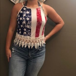 American flag tank